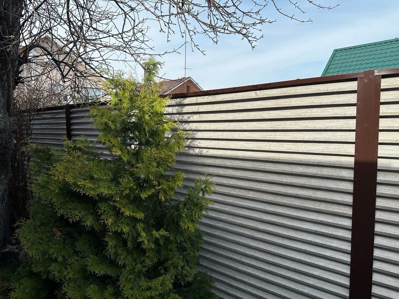 Забор-жалюзи из ламелей ЭКО-Z 32м Ясень Printech фото 1 в Санкт-Петербурге
