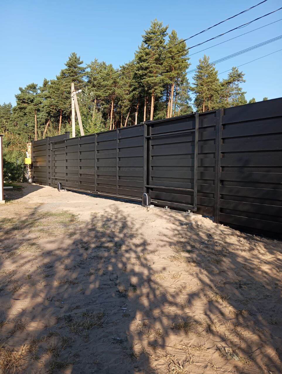 Забор-ранчо из металлопланкена 37м RAL9005 Черный МАТТЕ фото 2 в Санкт-Петербурге