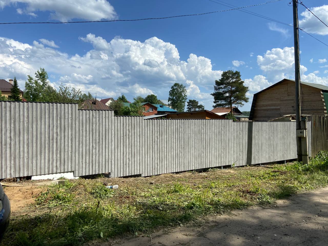 Забор из профнастила НС-10 42м Светлая Береза SteelArt фото 8 в Санкт-Петербурге